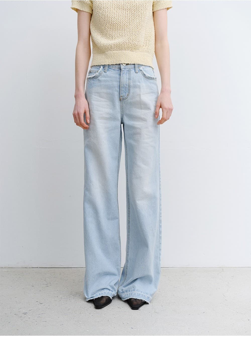 TVR FRINGE WASHED LOOSE FIT DENIM_LIGHT BLUE — vue 11