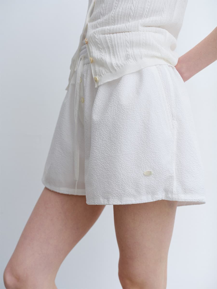 TVR SEERSUCKER BANDING SHORTS_WHITE — vue 4