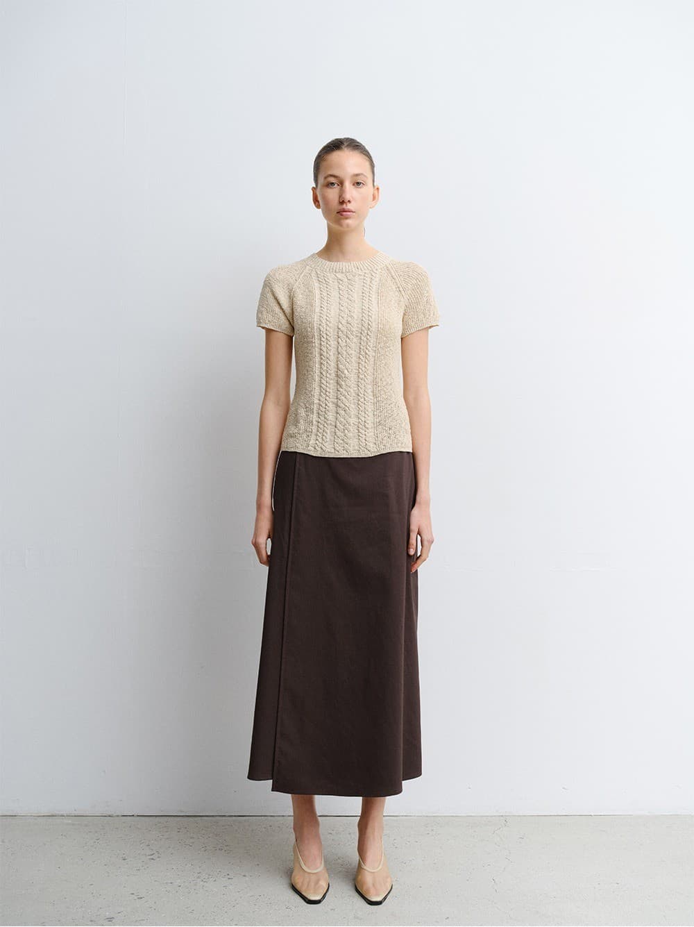 TVR WRAP LONG SKIRT_D-BROWN — vue 5