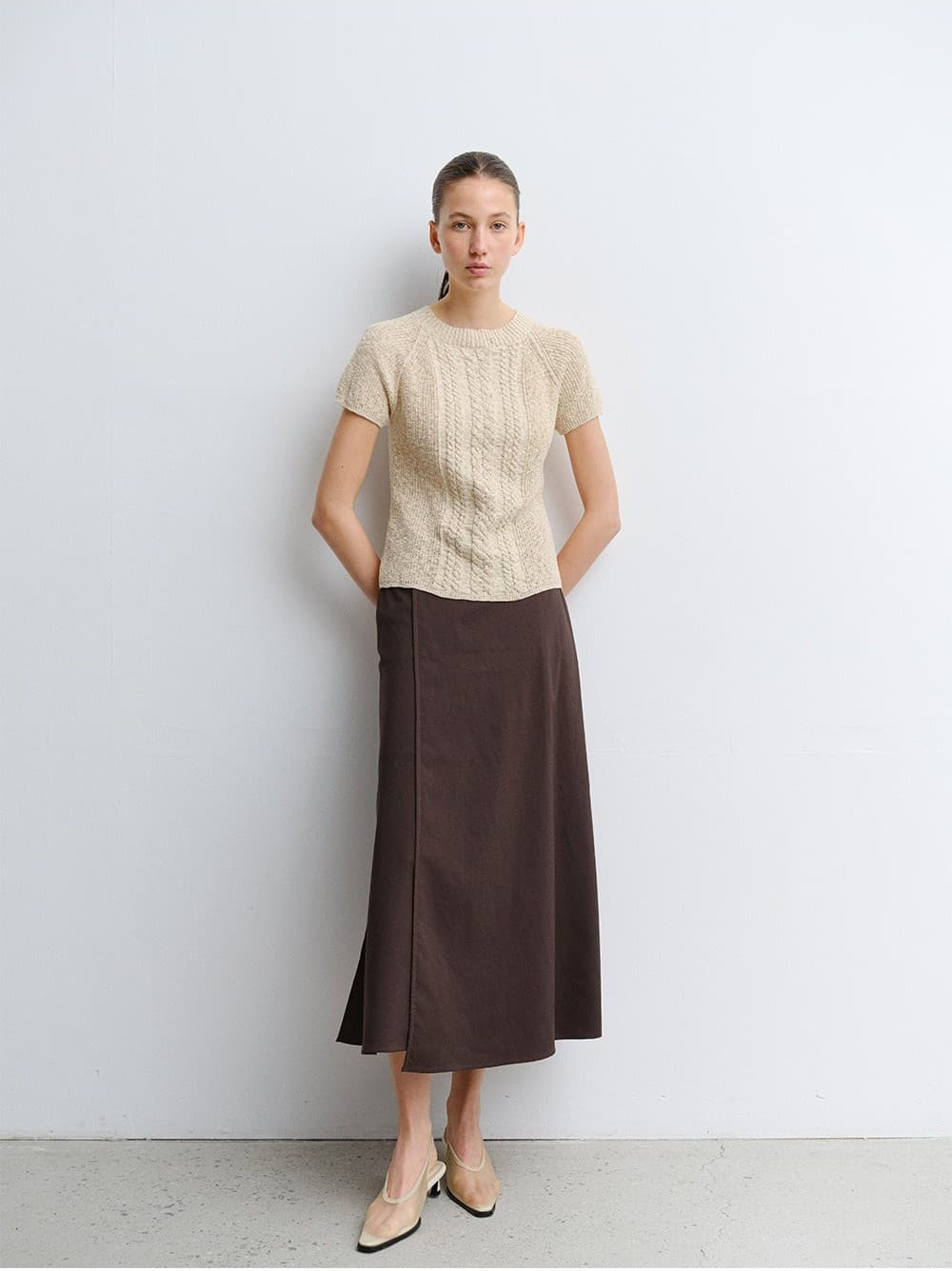 TVR WRAP LONG SKIRT_D-BROWN — vue 6
