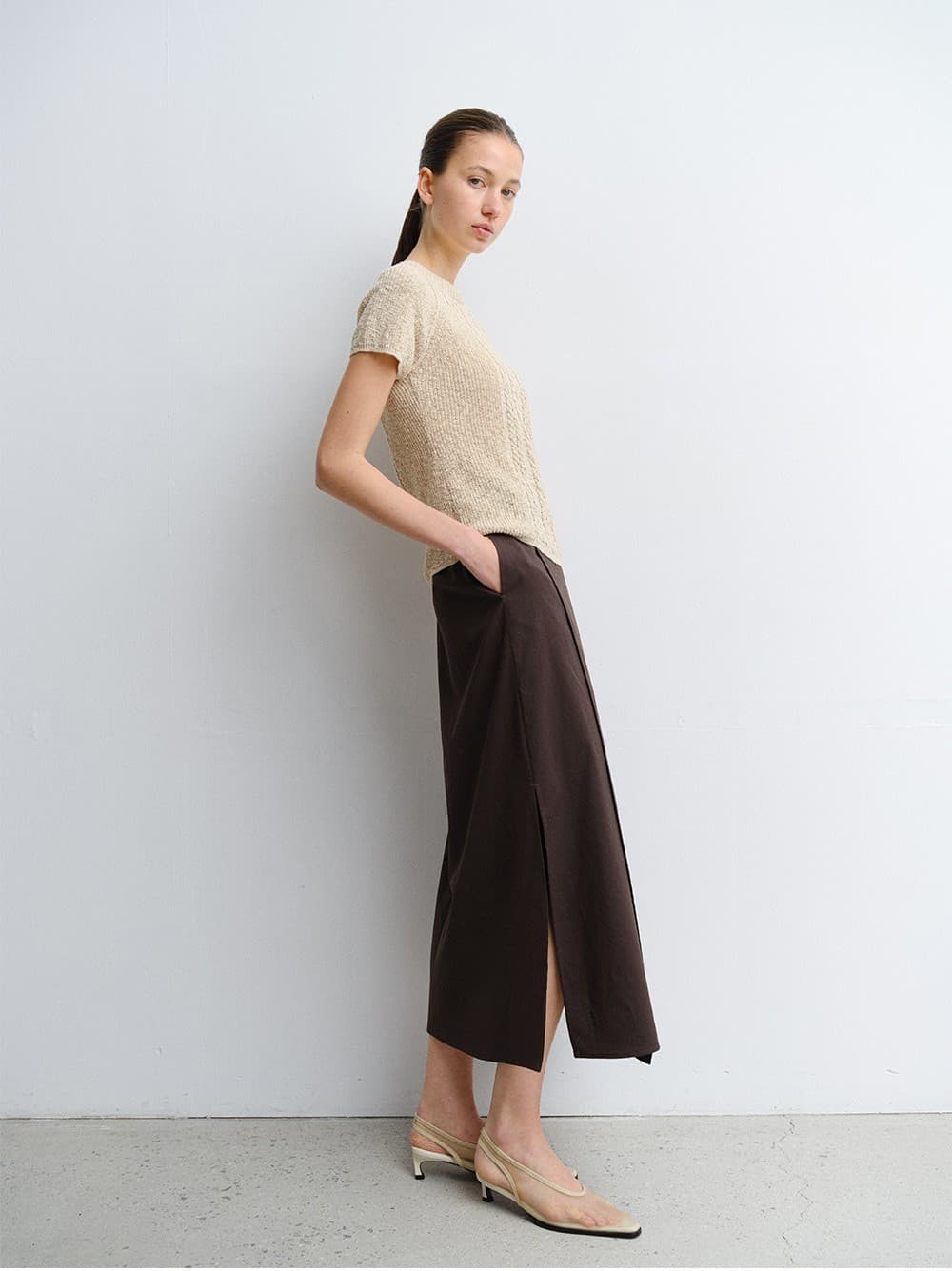 TVR WRAP LONG SKIRT_D-BROWN — vue 11