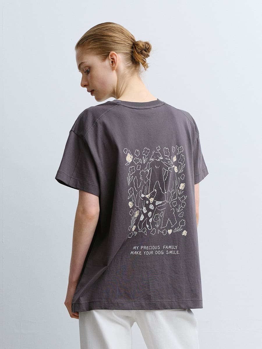 TVR DOG SMILE TOP_CHARCOAL — vue 1