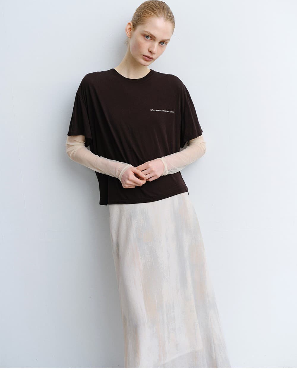 TVR SHEER SILK TOP_DARK BROWN — vue 10