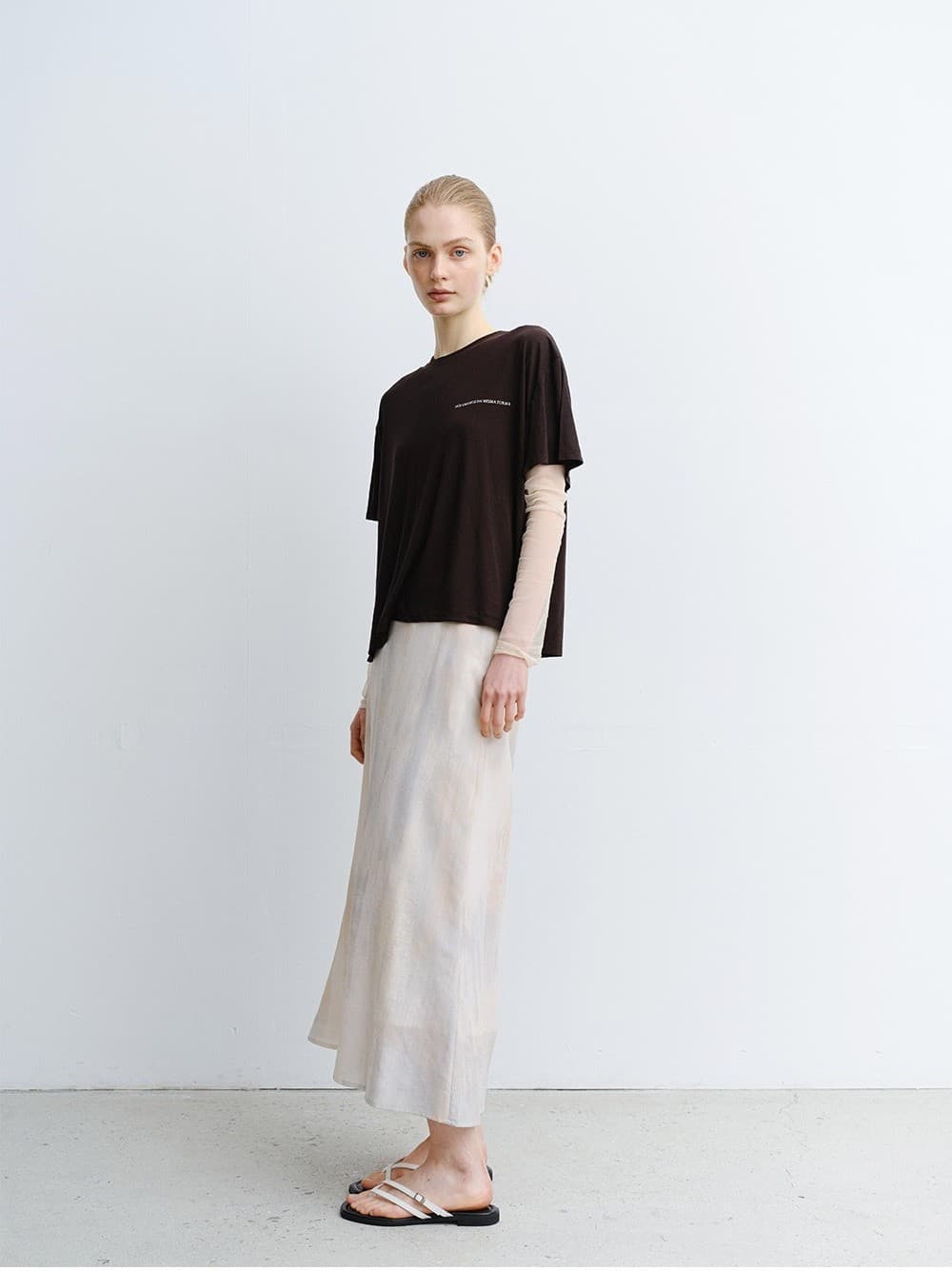 TVR SHEER SILK TOP_DARK BROWN — vue 11