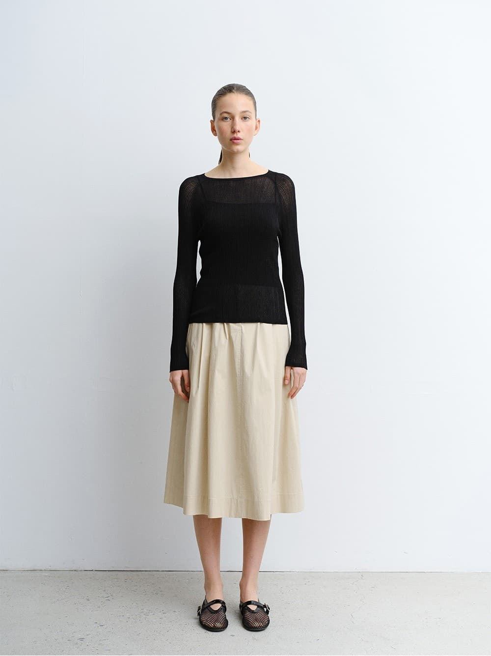 TVR RIBBED SILK KNIT TOP_BLACK — vue 5
