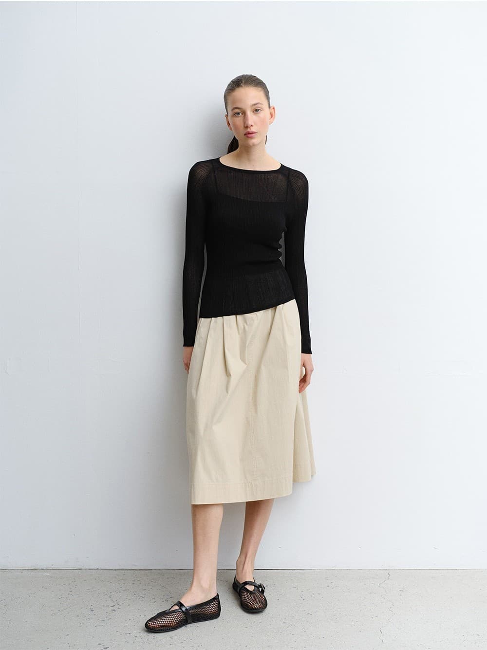 TVR RIBBED SILK KNIT TOP_BLACK — vue 6