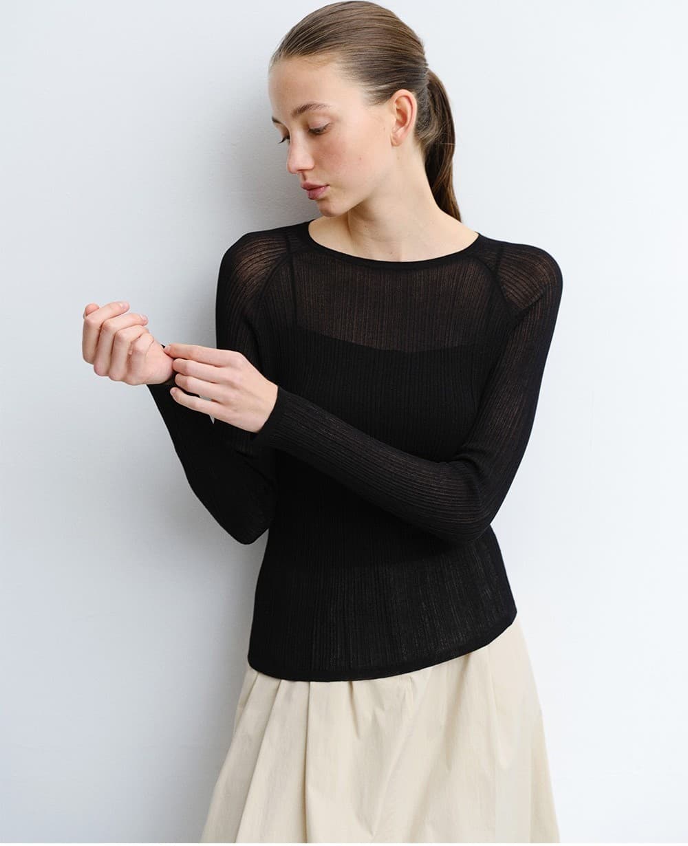 TVR RIBBED SILK KNIT TOP_BLACK — vue 8