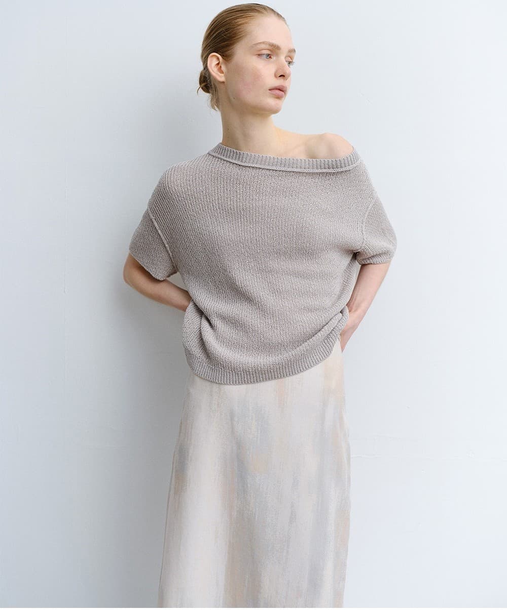 TVR ONE OFF-SHOULDER KNIT TOP_GREY — vue 10