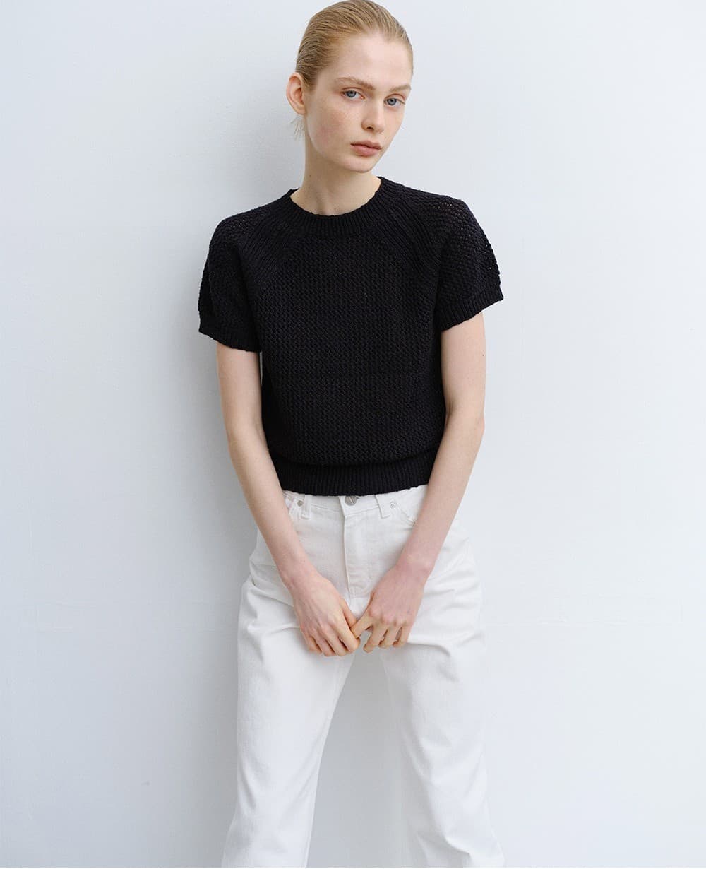 TVR COTTON NETTING KNIT TOP_D-NAVY — vue 9