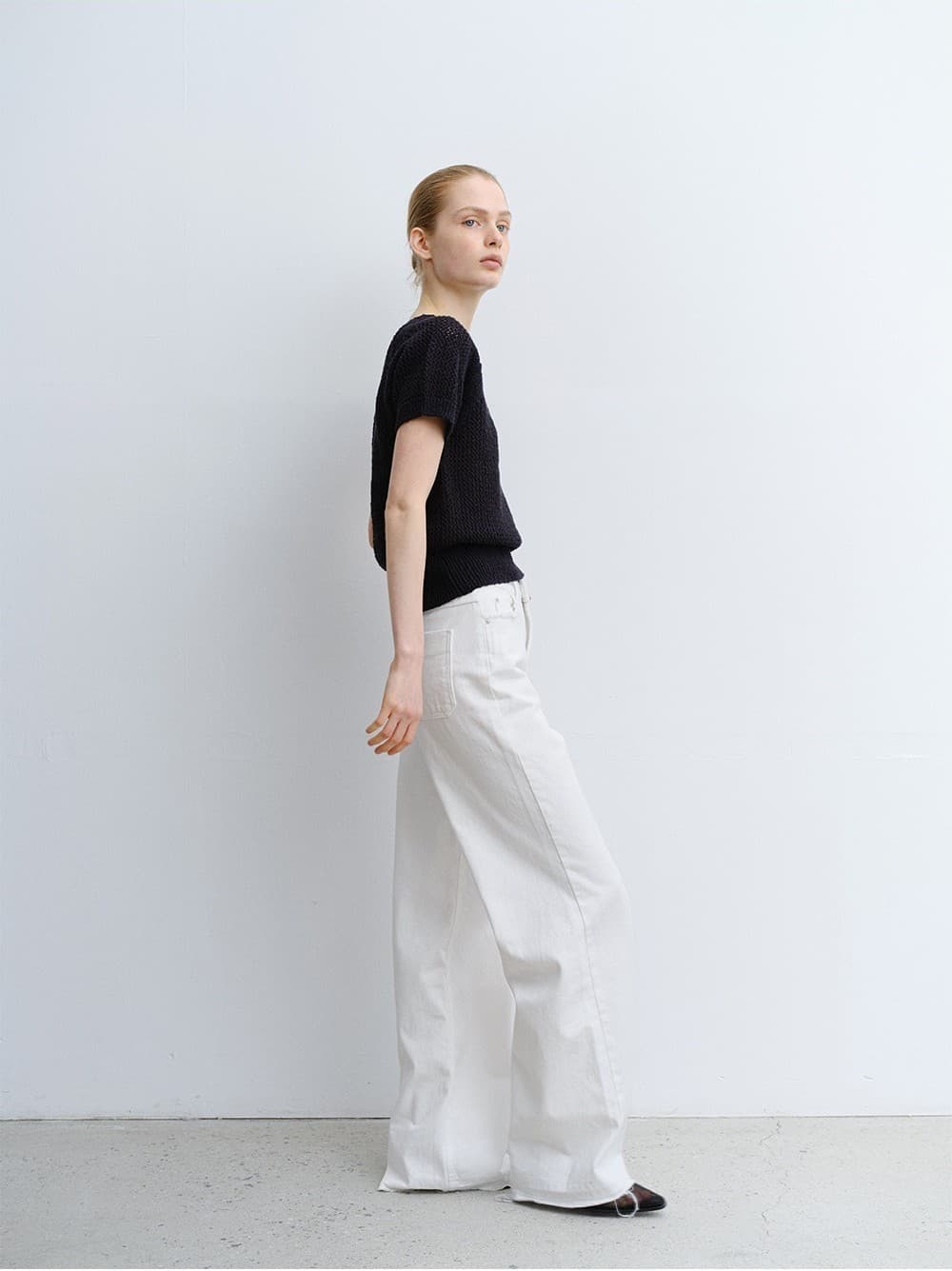 TVR COTTON NETTING KNIT TOP_D-NAVY — vue 11
