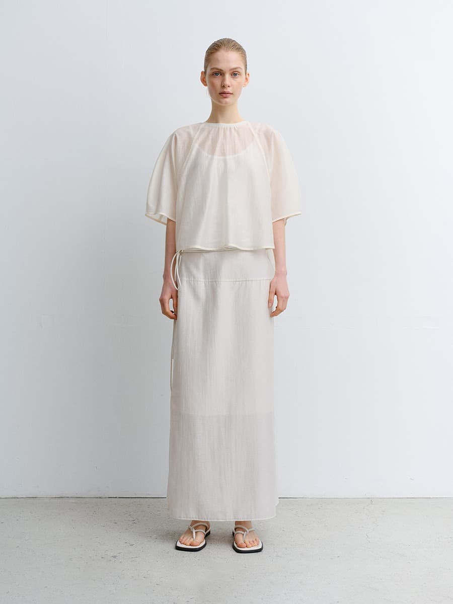 TVR VOLUME SLEEVE BLOUSE_IVORY — vue 2
