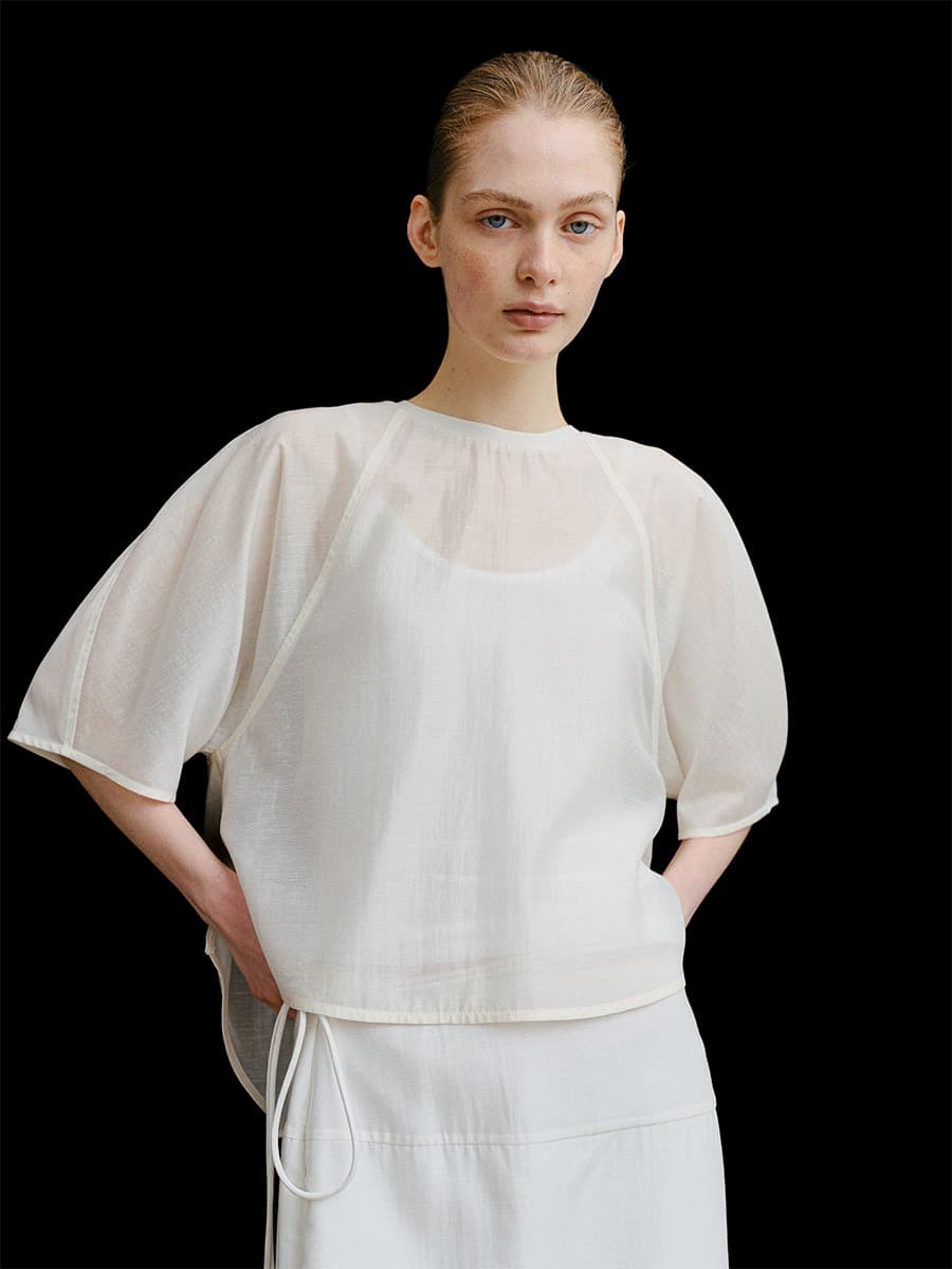 TVR VOLUME SLEEVE BLOUSE_IVORY — vue 9