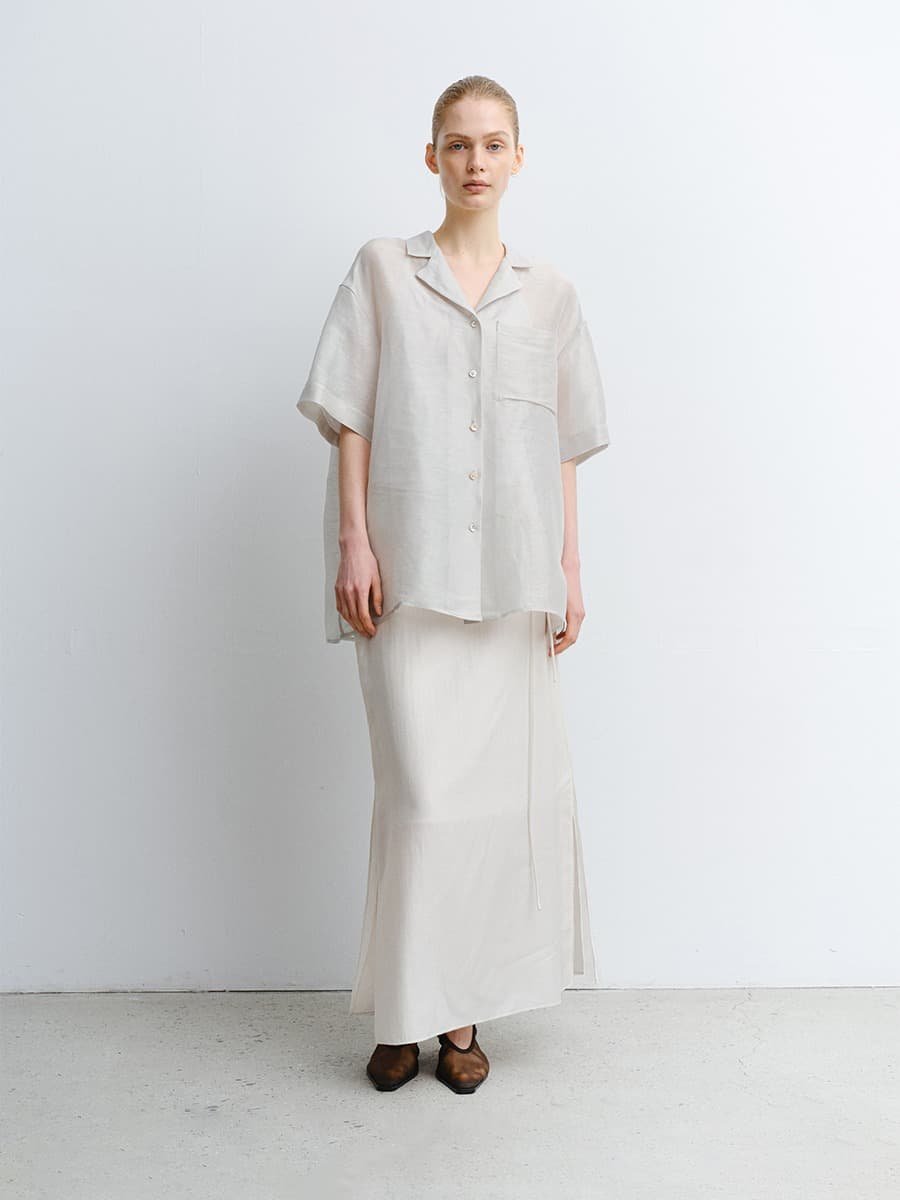 TVR SHEER SILK SHIRT JACKET_MINT — vue 2