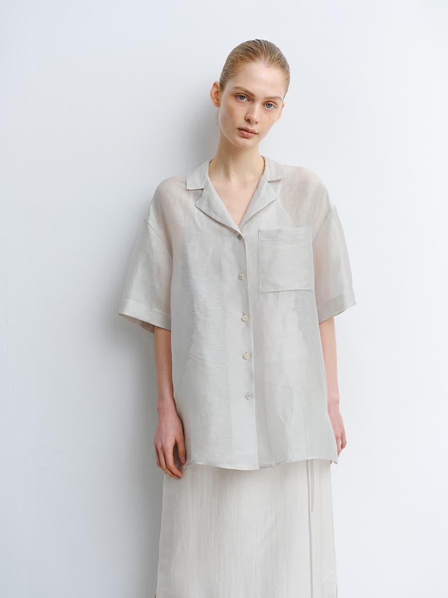 TVR SHEER SILK SHIRT JACKET_MINT — vue 8