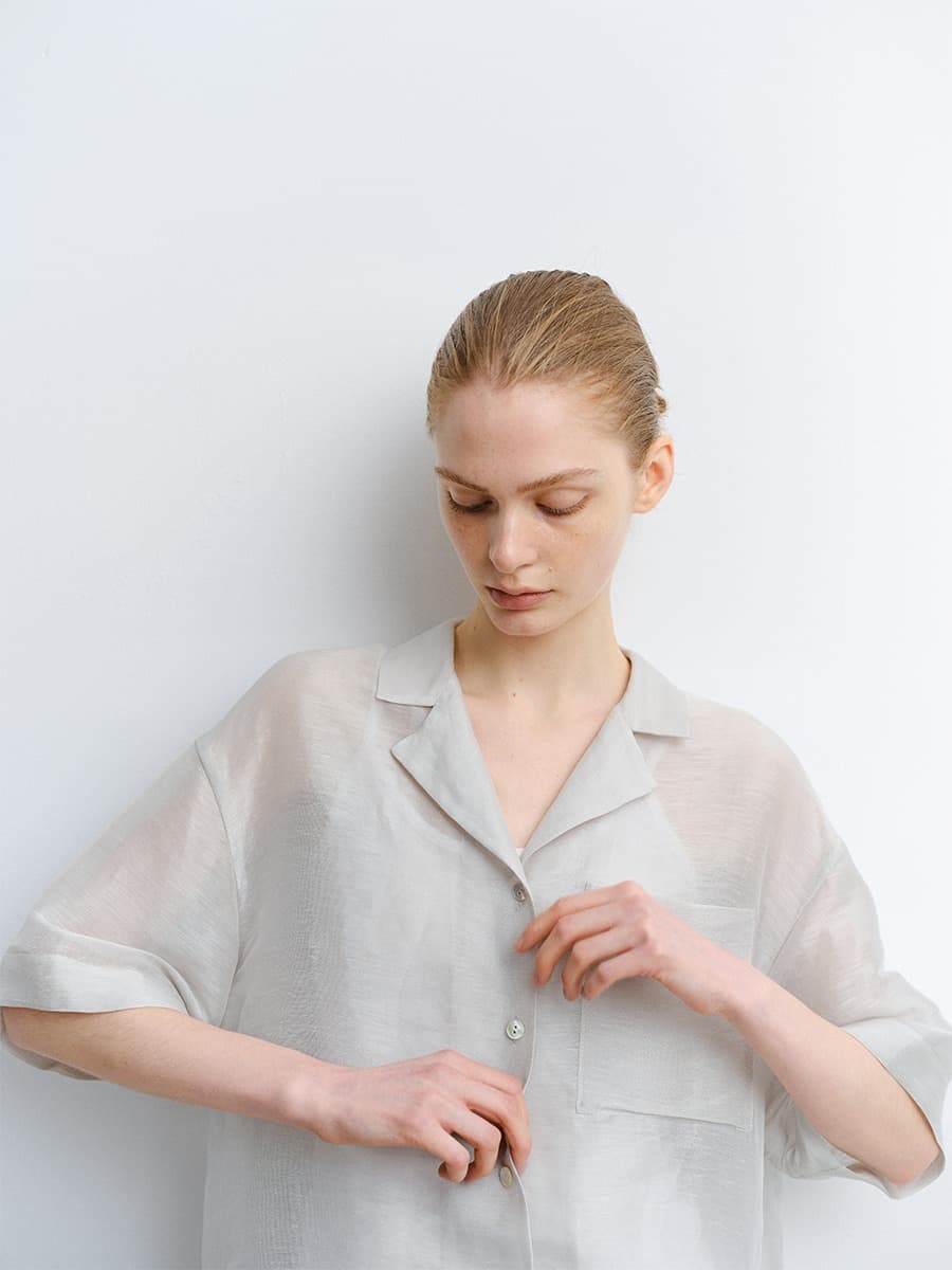 TVR SHEER SILK SHIRT JACKET_MINT — vue 9