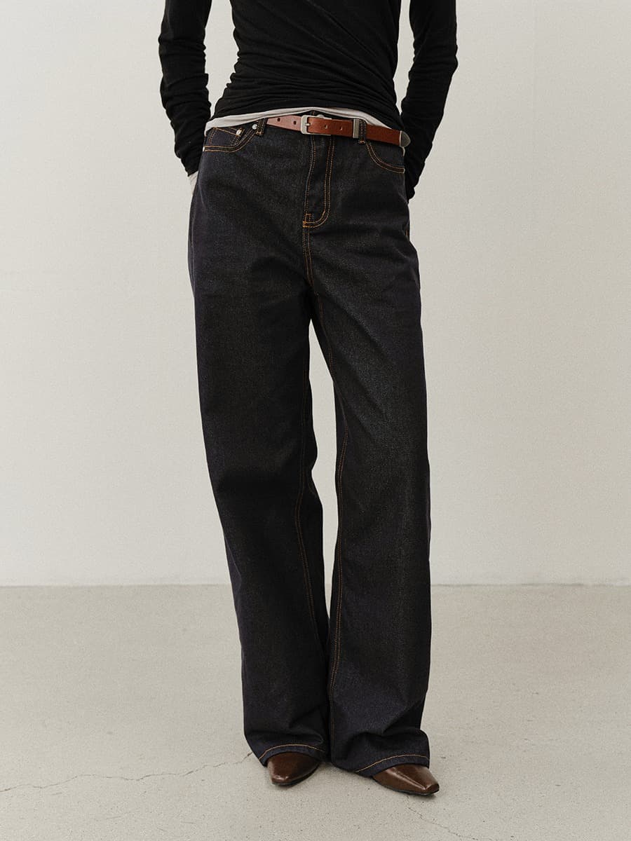 TVF NON-FADE CLASSIC WIDE DENIM_INDIGO — vue 1
