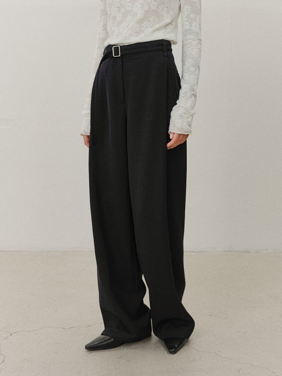 TVF WOOL BELTED WIDE TROUSERS_D-NAVY — vue 3