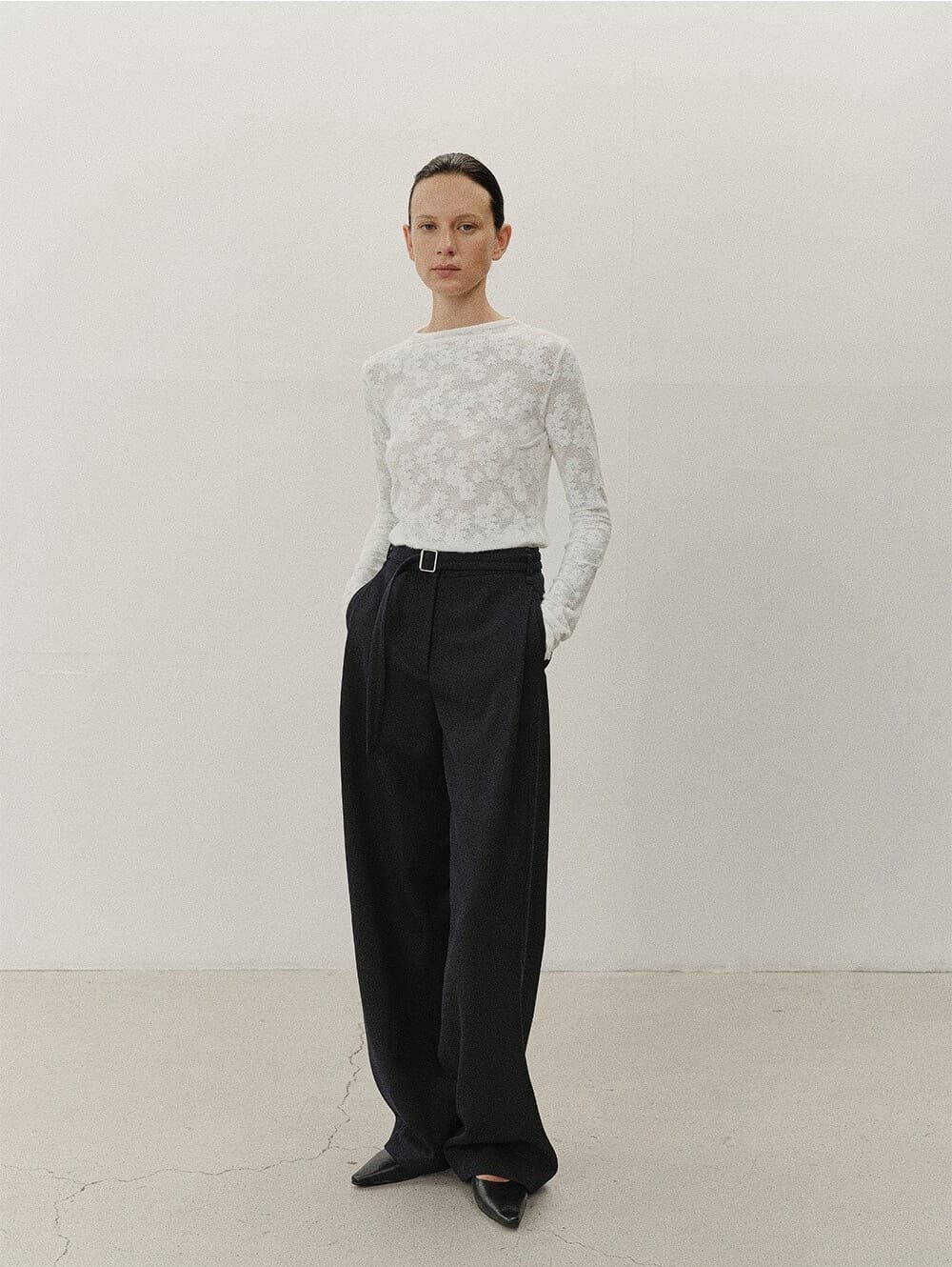 TVF WOOL BELTED WIDE TROUSERS_D-NAVY — vue 8