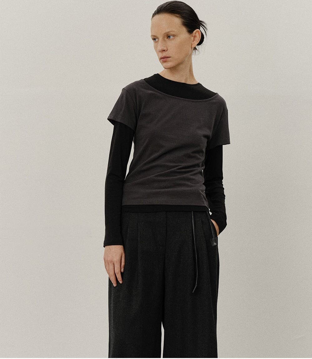 TVF WOOL WIDE TWO TUCK TROUSERS_CHARCOAL — vue 7