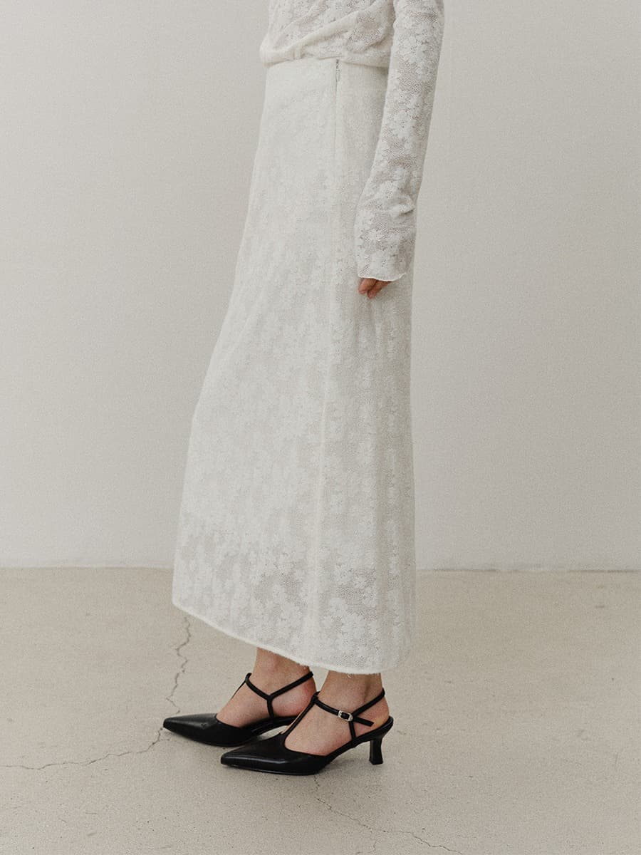 TVF LACE LAYERED SKIRT_WHITE — vue 2