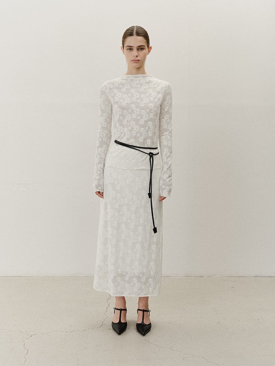 TVF LACE LAYERED SKIRT_WHITE — vue 5