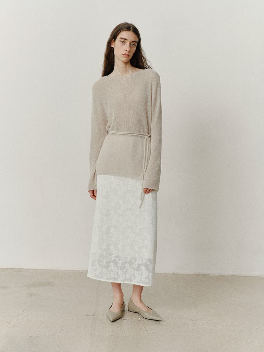 TVF LACE LAYERED SKIRT_WHITE — vue 6