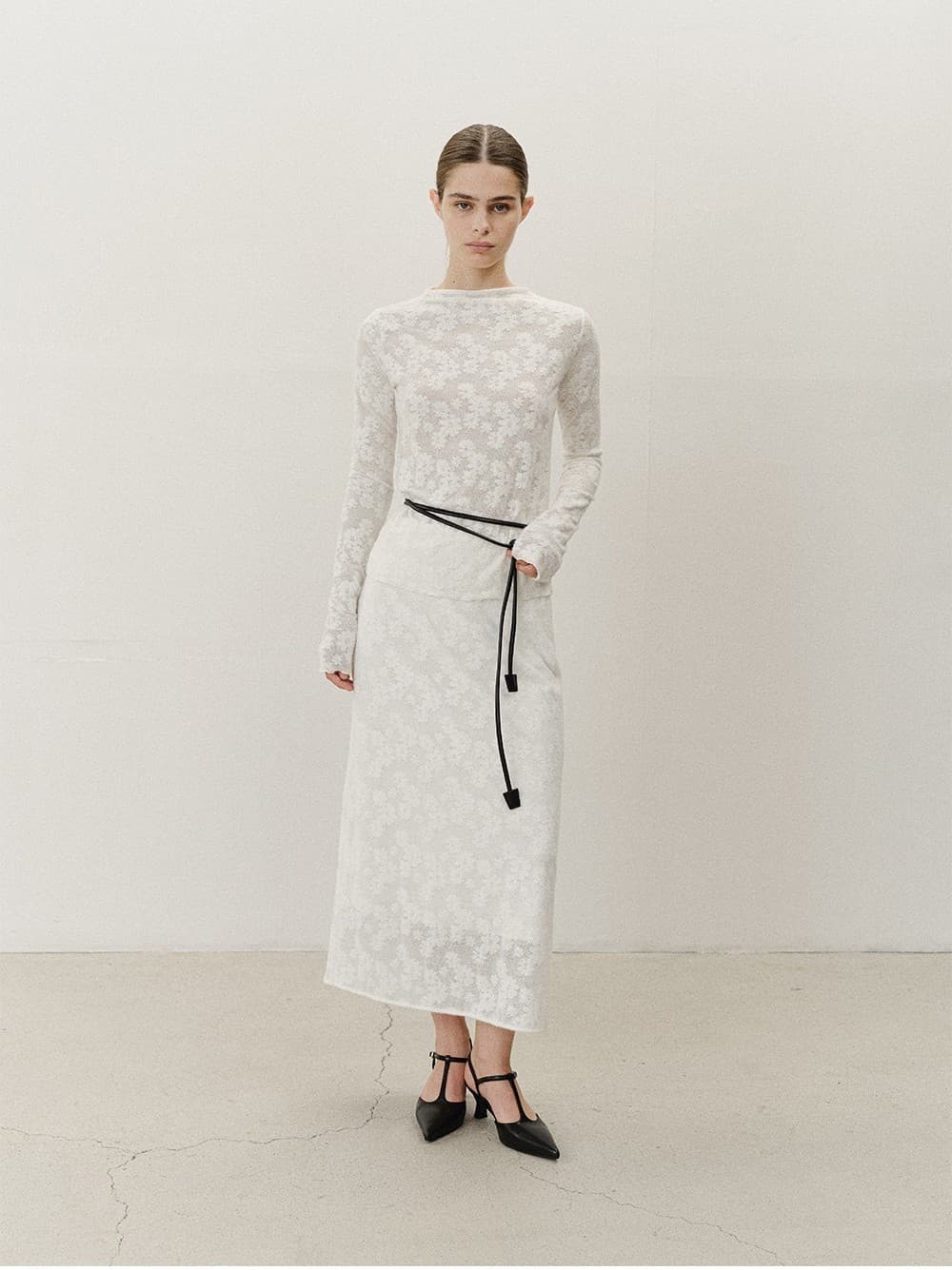 TVF LACE LAYERED SKIRT_WHITE — vue 8