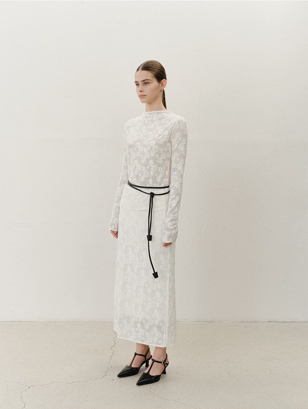 TVF LACE LAYERED SKIRT_WHITE — vue 9
