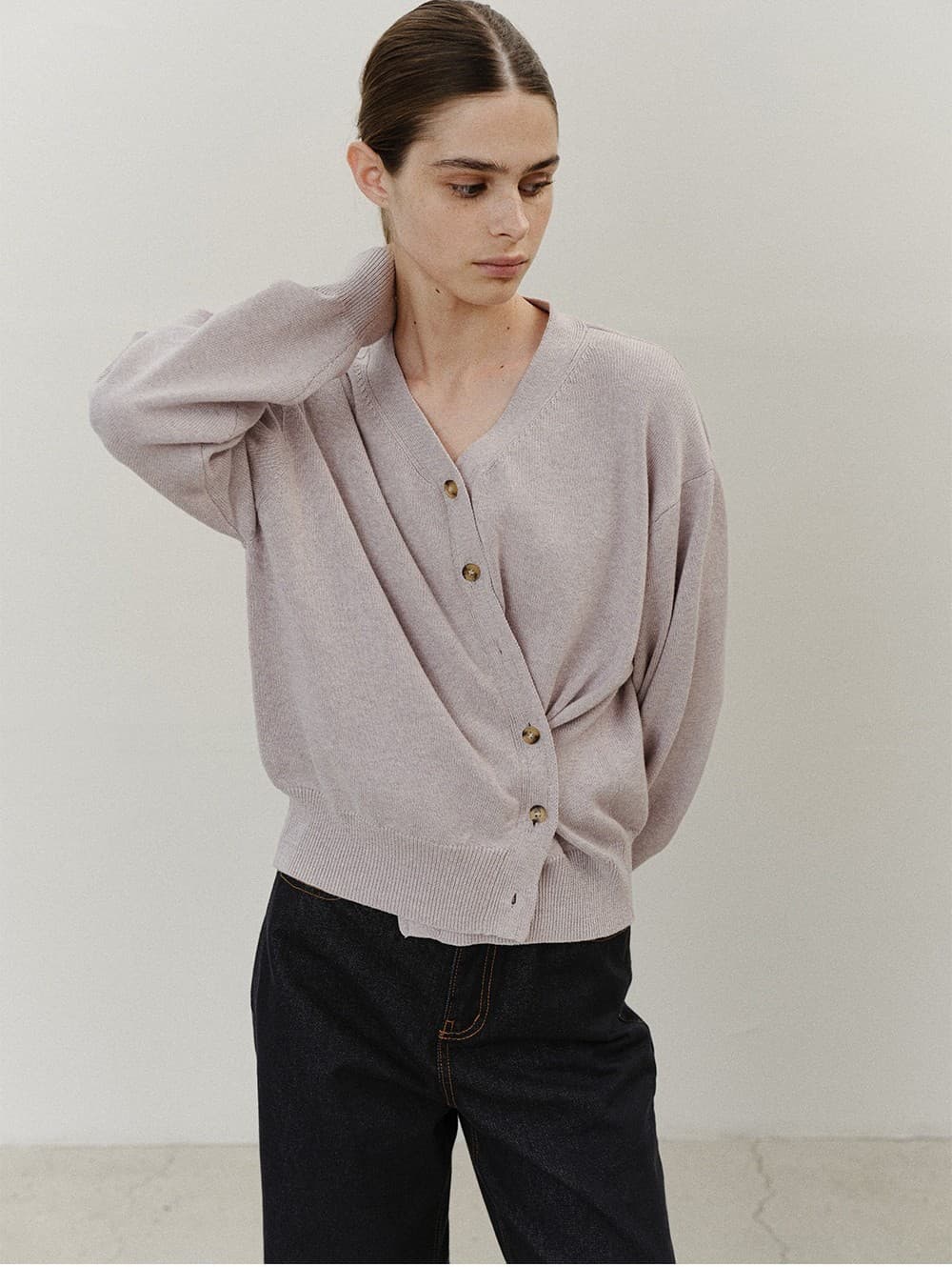 TVF COTTON CASHMERE KNIT CARDIGAN_LAVENDER — vue 8