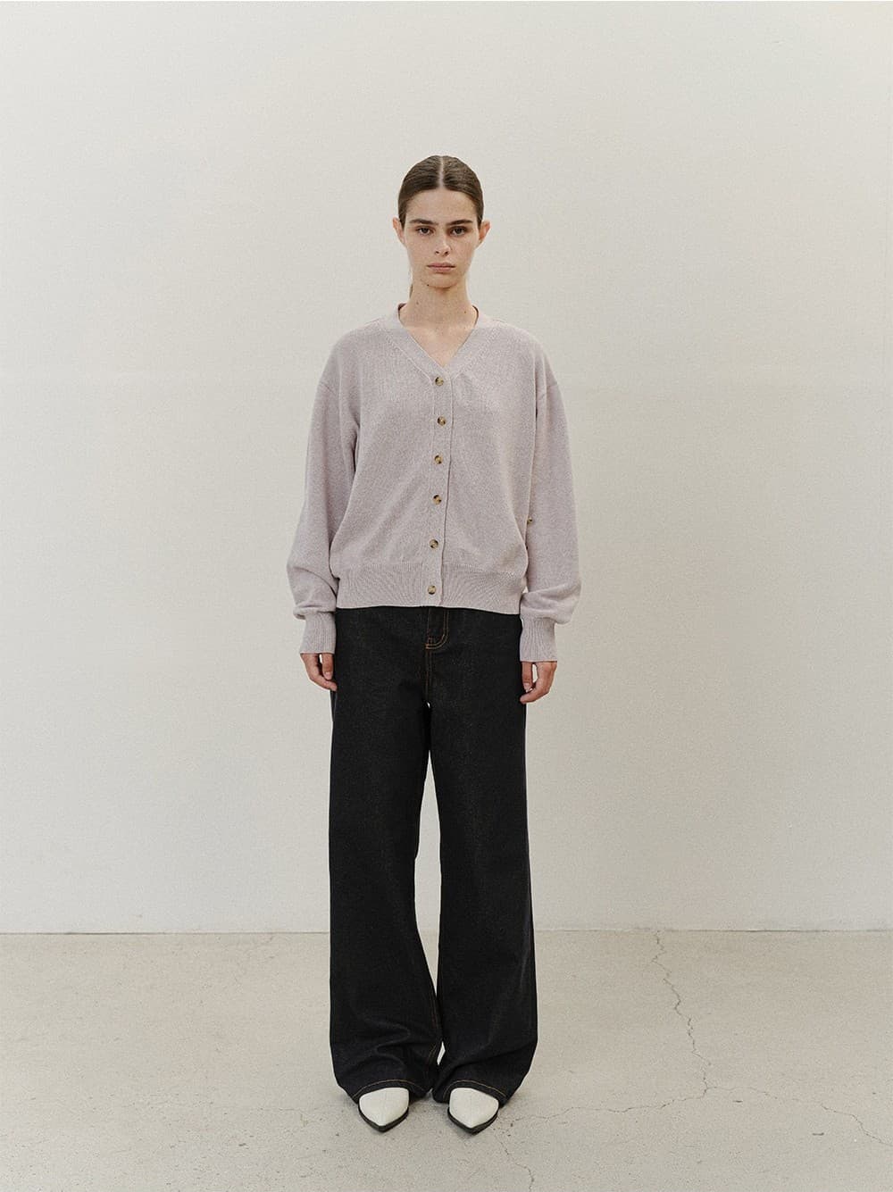 TVF COTTON CASHMERE KNIT CARDIGAN_LAVENDER — vue 11