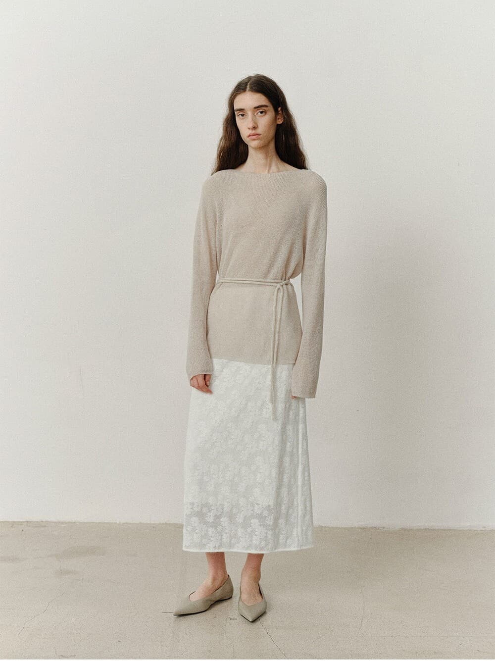 TVF LOOSE FIT STRING ALPACA KNIT TOP_OATMEAL — vue 8