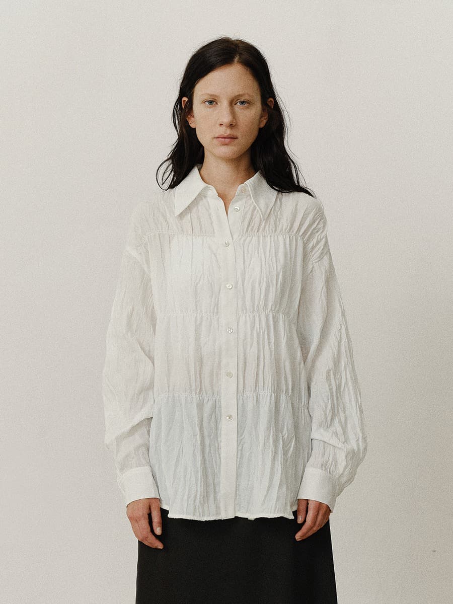 TVF CRINKLE COLLAR SHIRT_IVORY — vue 2