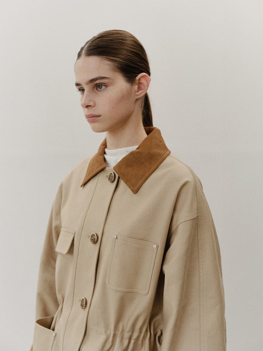 TVF COTTON HALF WORK JACKET_BEIGE — vue 5