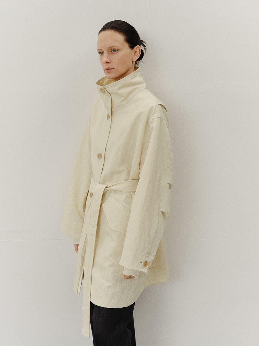 TVF OVERSIZED TRENCH JUMPER_IVORY — vue 2