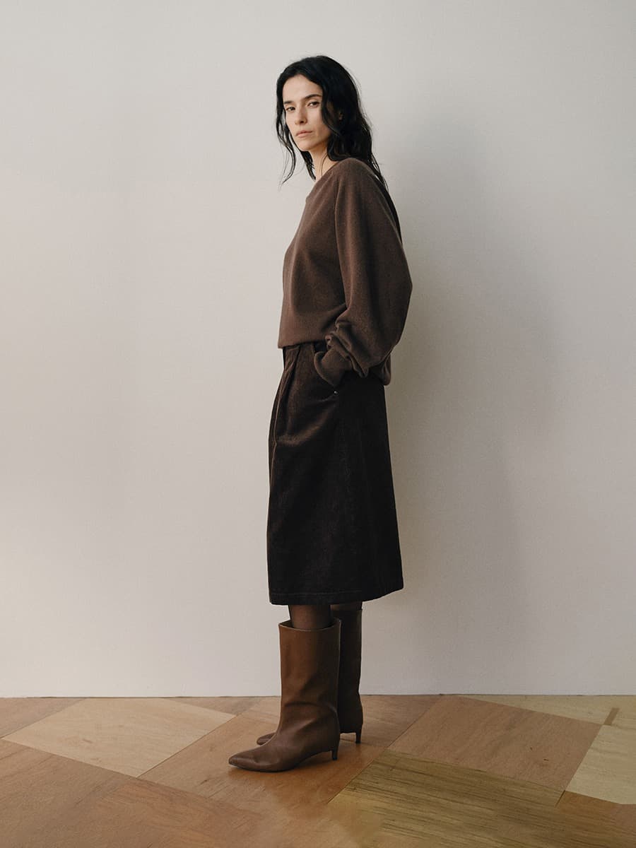 TVW CORDUROY BERMUDA PANTS_D-BROWN — vue 6