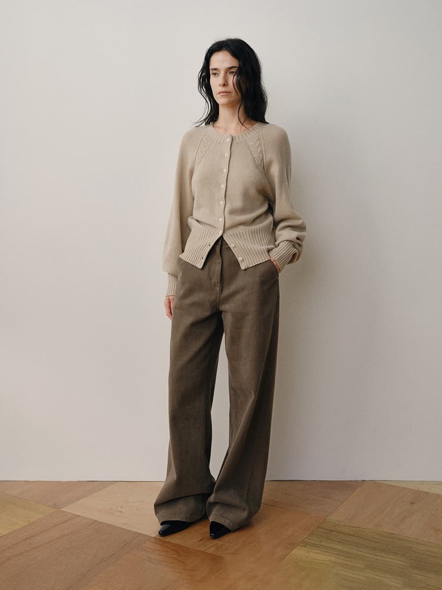 TVW DIVIDED COTTON PANTS_BROWN — vue 6