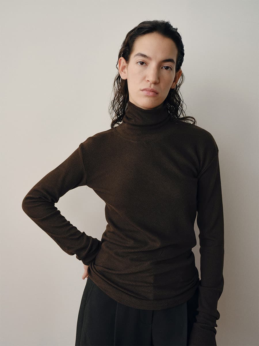 TVW WOOL TURTLENECK TOP_BROWN — vue 4