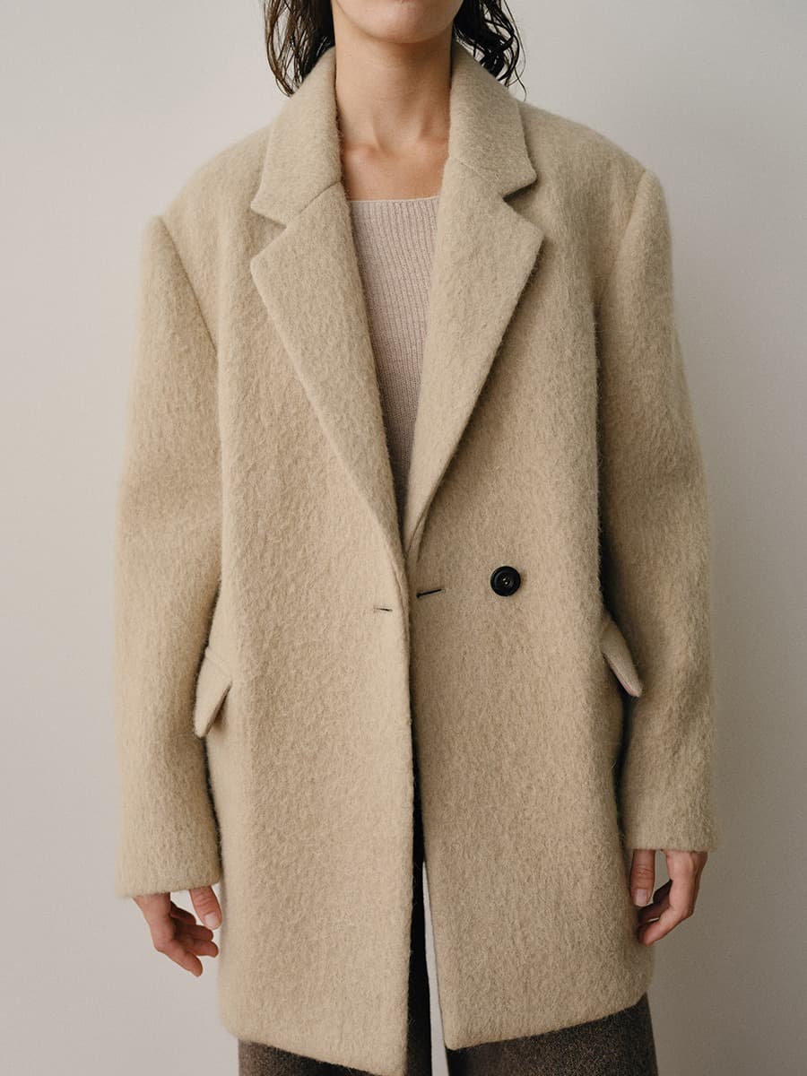 TVW ALPACA WOOL HALF JACKET_BEIGE — vue 4