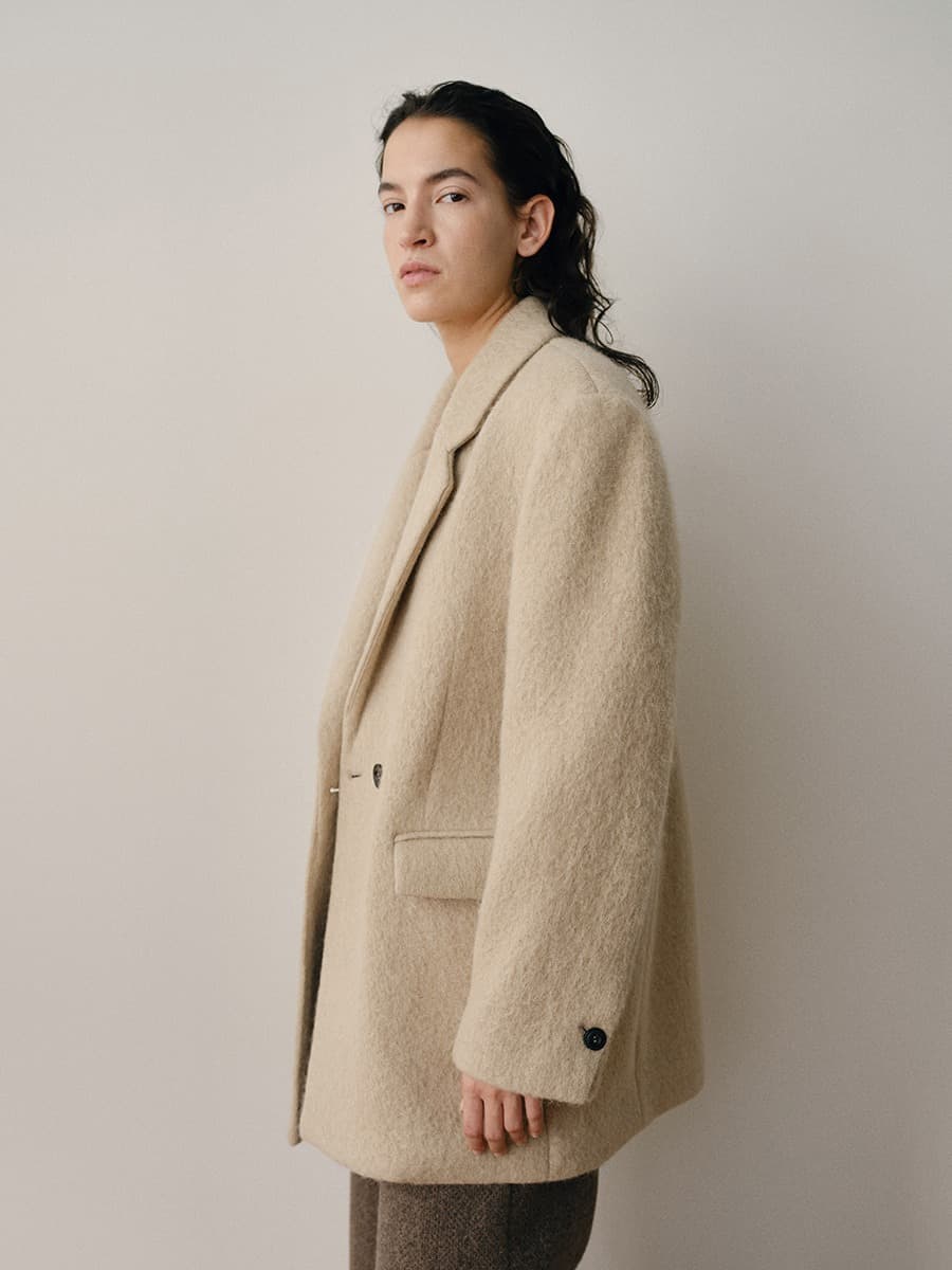 TVW ALPACA WOOL HALF JACKET_BEIGE — vue 5