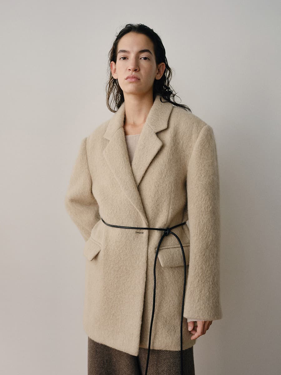 TVW ALPACA WOOL HALF JACKET_BEIGE — vue 6