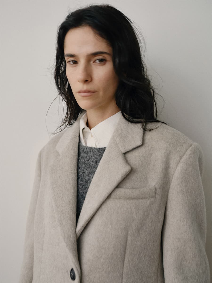 TVW CASHMERE WOOL SINGLE BLAZER_L-GREY — vue 5