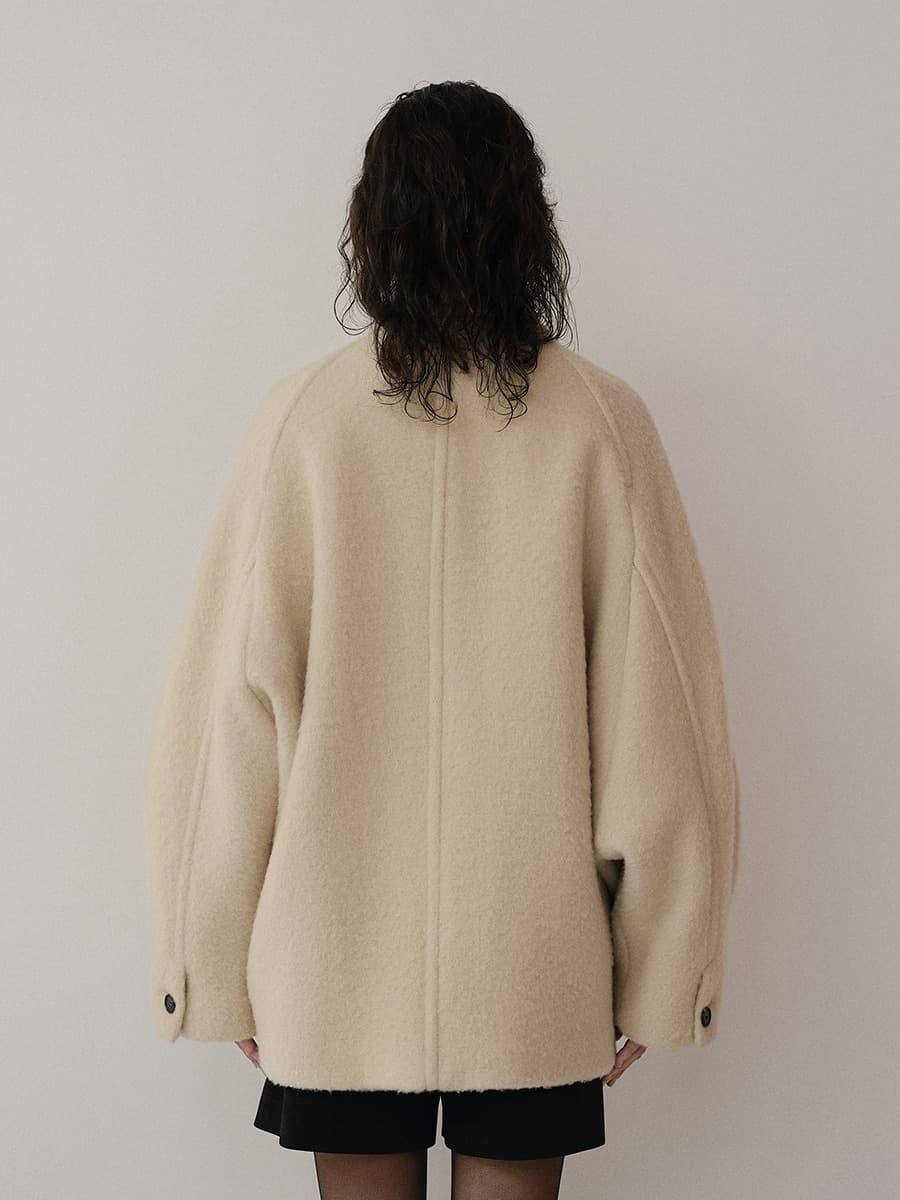 TVW SURI ALPACA SEMI DOUBLE HALF COAT_CREAM BEIGE — vue 4