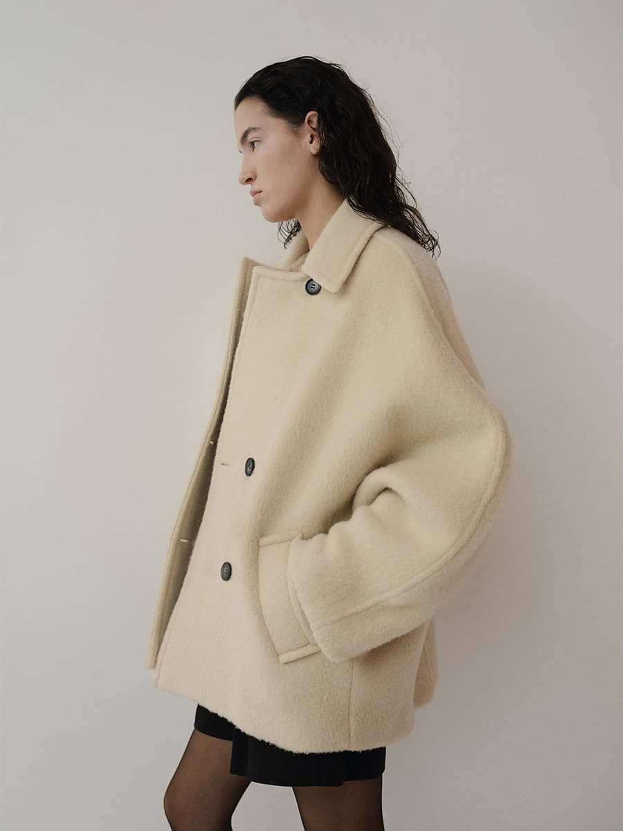 TVW SURI ALPACA SEMI DOUBLE HALF COAT_CREAM BEIGE — vue 7