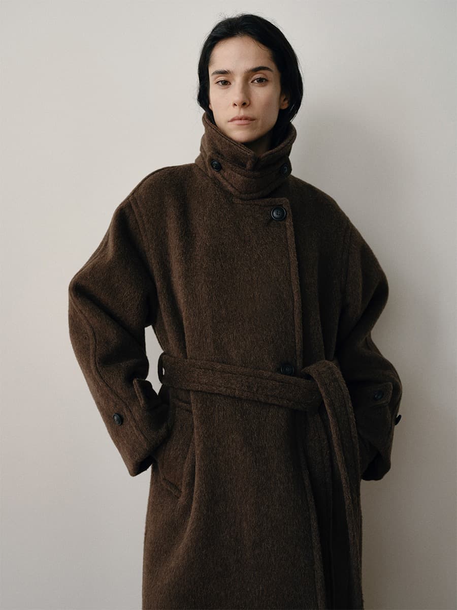 TVW CAMEL HAIR DOUBLE COAT_BROWN — vue 2