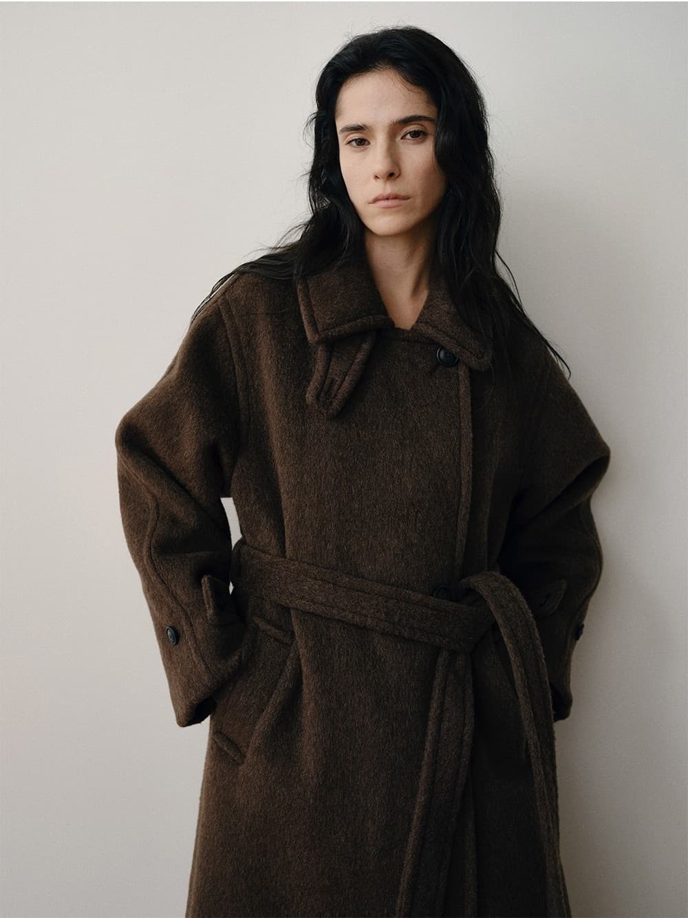 TVW CAMEL HAIR DOUBLE COAT_BROWN — vue 9