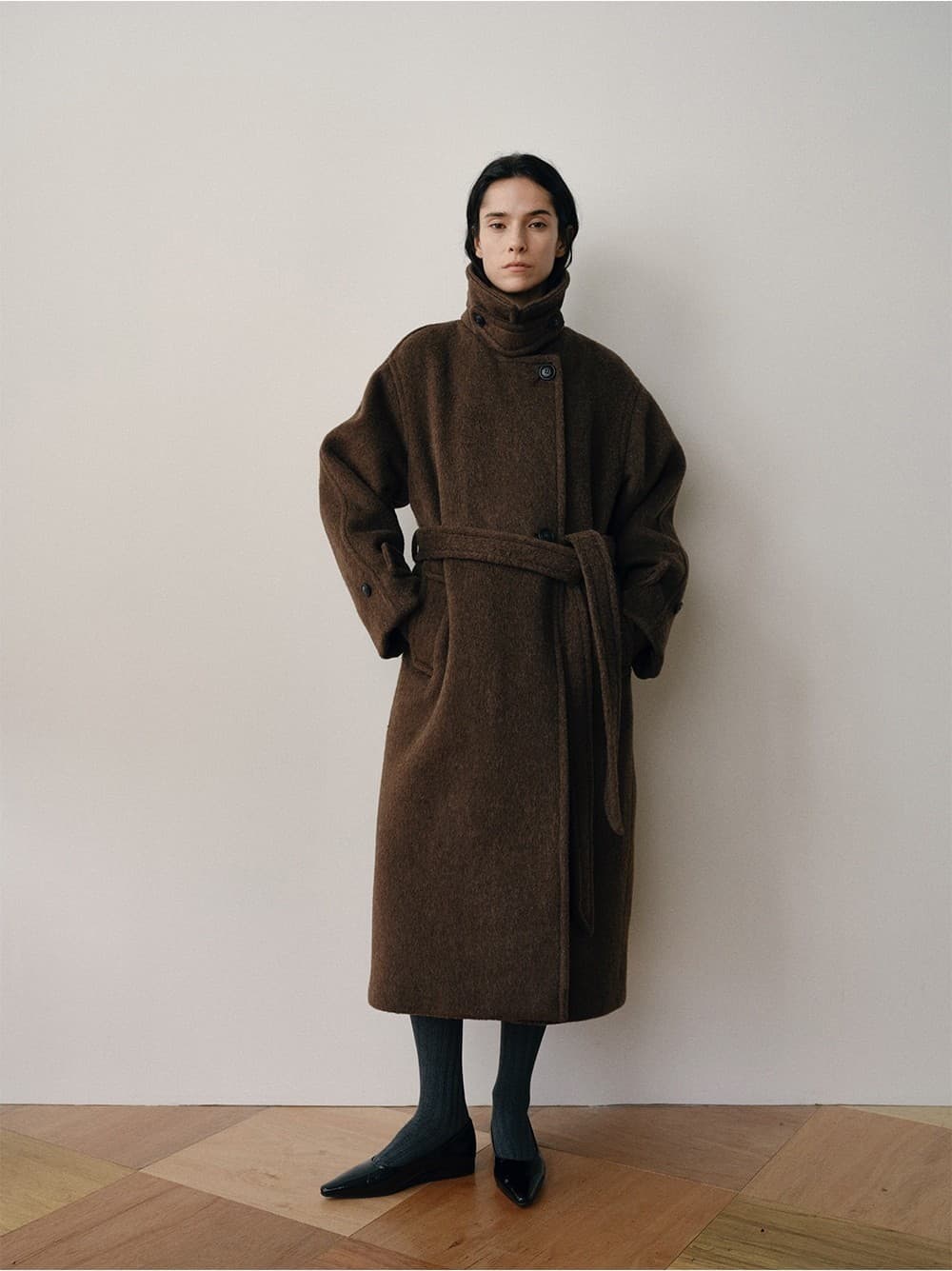 TVW CAMEL HAIR DOUBLE COAT_BROWN — vue 11