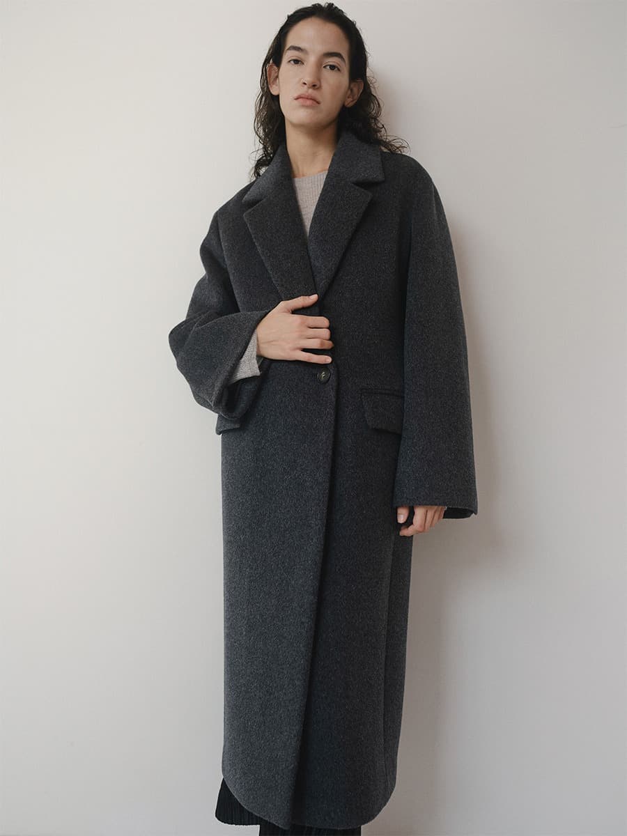 TVW ALPACA DOUBLE LONG COAT_CHARCOAL — vue 4