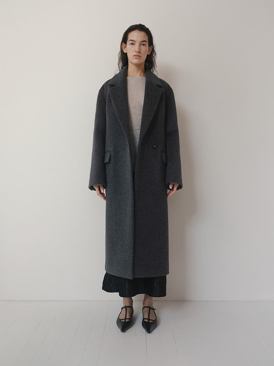 TVW ALPACA DOUBLE LONG COAT_CHARCOAL — vue 6