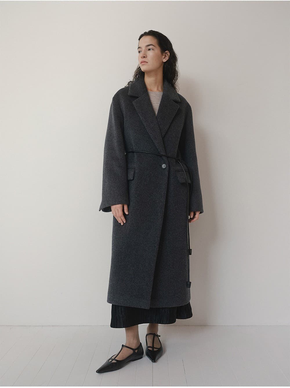 TVW ALPACA DOUBLE LONG COAT_CHARCOAL — vue 9