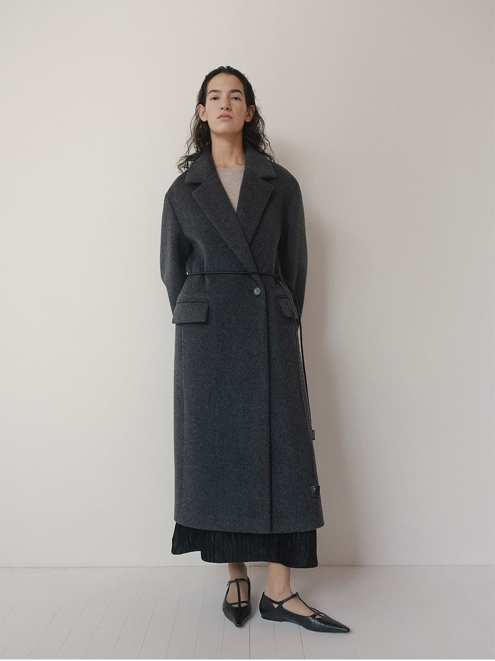 TVW ALPACA DOUBLE LONG COAT_CHARCOAL — vue 10